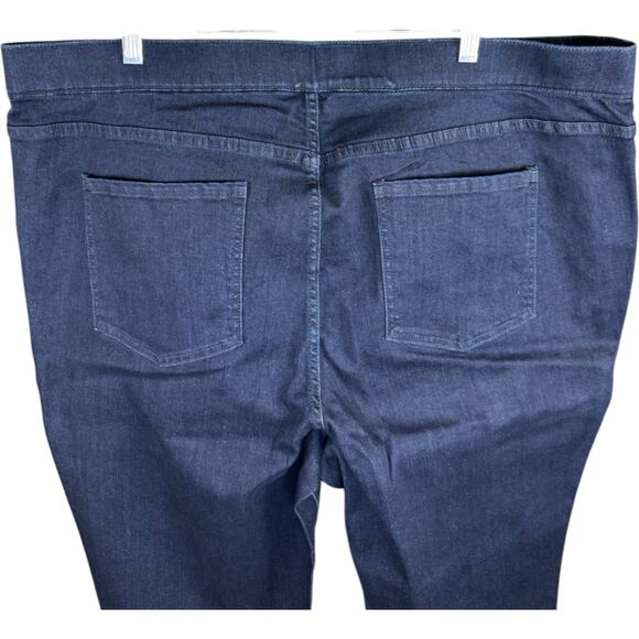 Isaac Mizrahi Live! Dark‎ Indigo Pull-On Slim Leg Ankle Jean 24W Plus NWT - Picture 5 of 10